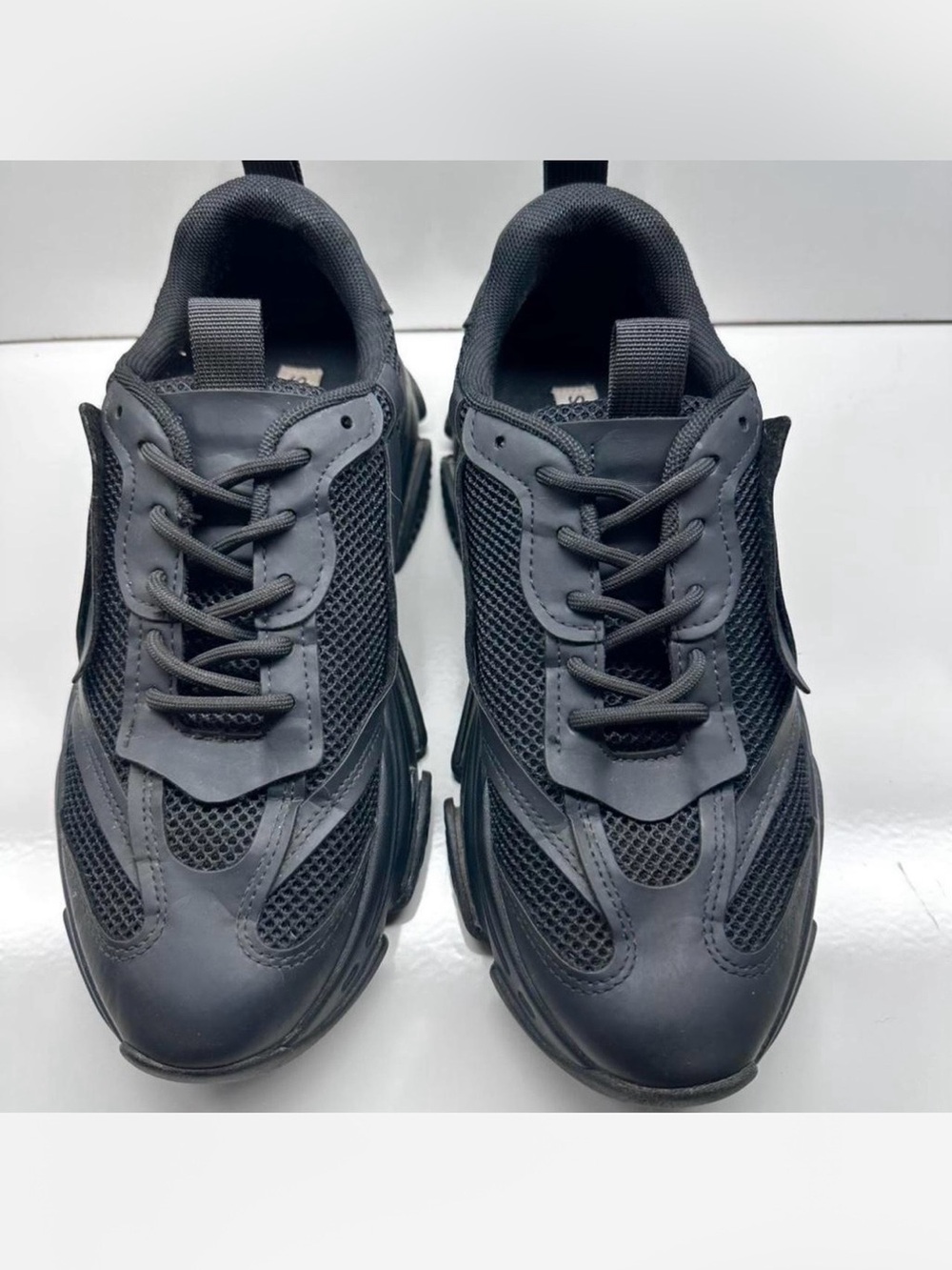 Steve Madden Black Women's Chunky Platform Sneakers - Picture 2 of 7